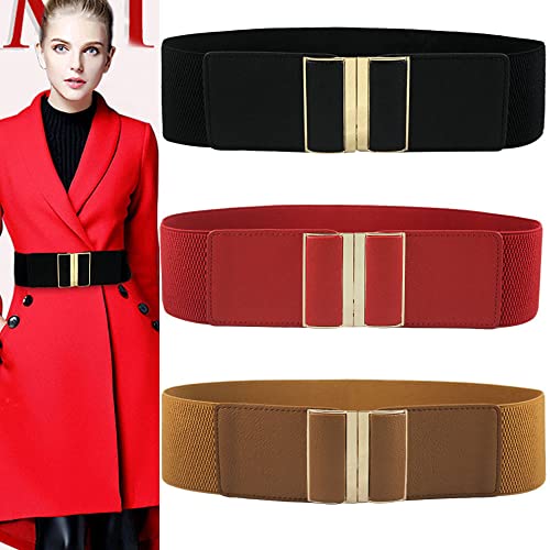 Women's Elastic Stretch Wide Waist Belts Simple Casual Corset for Dresses4