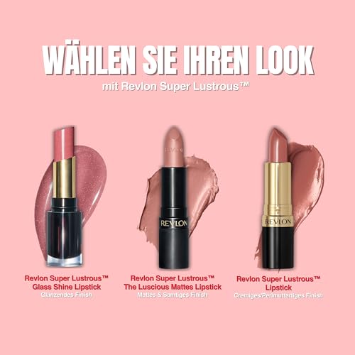 8. Bild von Revlon Super Lustrous Glass Shine Lipstick, Lippenstift mit brillanter Farbe, cremige und feuchtigkeitsspendende Formel mit Hyaluronsäure, Aloe und Rosenquarz, 003 Glossed Up Rose, 3.1 ml