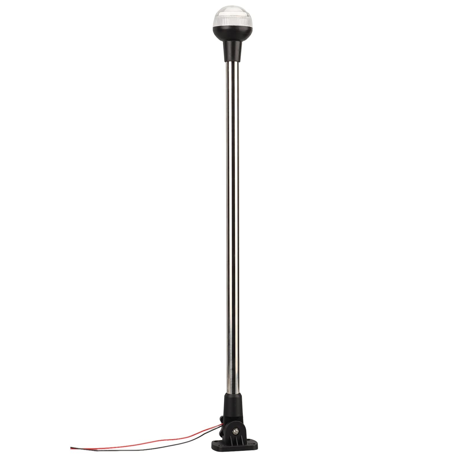 Luce a LED per barca, luce di ancoraggio per barca, IP65, PC, impermeabile, lega di alluminio, CC 12 V, 1,5 W, 63,5 cm, per pesca