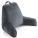 RRPETHOME Reading Pillow for Bed Adult, Back Support Pillow with Arms, Back Rest Pillow for Sitting in Bed, Floor Pillow with Pockets and Removable Washable Cover.