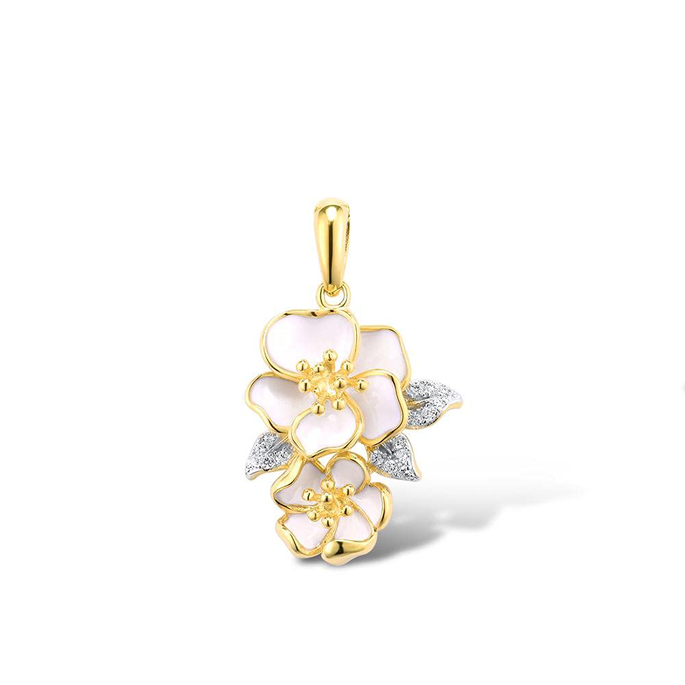 Pendentif orchidée blanche : le bijou émail hypoallergénique chic - 6