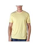 Next Level Mens Premium Fitted Short-Sleeve Crew T-Shirt - Medium - Banana Cream
