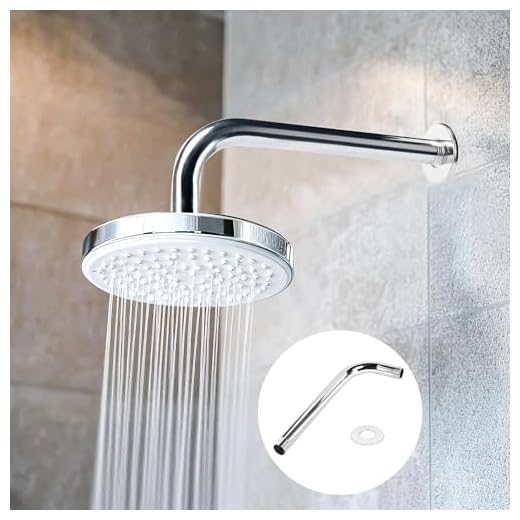 Shower Arm with Flange，Wall Mounted Shower Pipe 304 Stainless Steel Extension Arm for Fixed Shower Head & Handheld (9 Inch, Chrome Finish)