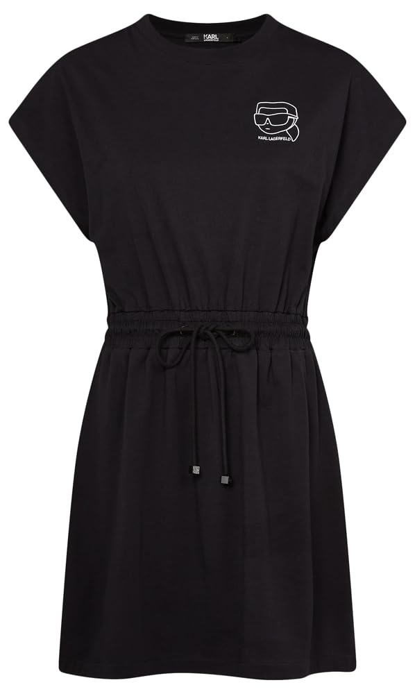 KARL LAGERFELD Ikonik 2.0 Beach Dress, czarna, czarny, M