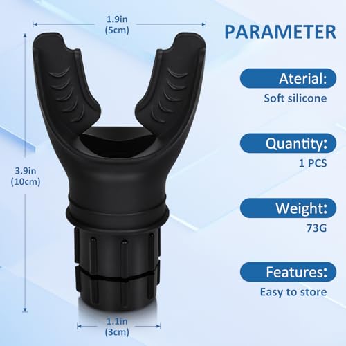 Breathing Trainer with Adjustable Resistance | Portable Respiratory Trainer with High-Grade Silicone | Compact Lung Exercise Device | Easy to Clean (Black) - Image 3