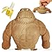 Produktbild Gorilla Stressabbau Spielzeug, 1 Gorilla+1 Banane Gorilla-Figur zum Stressabbau tex Monkey Gorilla Toys Anti Stress Spielzeug, Geeignet für Freizeit, Unterhaltung, Stressabbau