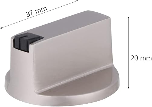 2PCS Universal Gas Stove Knobs Metal Gas Hob Cooking Surface Control Knobs Range Oven Knobs Cooktop Burner Knob (6mm)