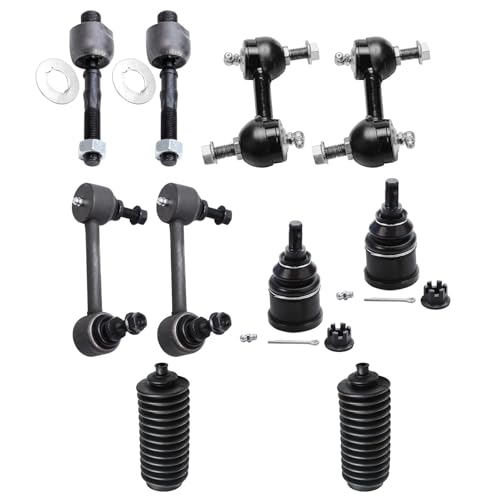 Image of Detroit Axle - 16PC Front Upper Lower Control Arms, Lower Ball Joints, Sway Bars, Inner Outer Tie Rods w /Boot Replacement for 2003-2007 Honda Accord 2.4L Sedan Coupe - [2004-2008 Acura TSX]
