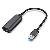 Upgrow Ethernet Adapter USB 3.0 to 1 Gabit 10/100/1000 Network RJ45 LAN Wired Adapter Compatible for Laptop Nintendo Switch, Wii, Wii U, MacBook, Chromebook, Windows, Mac OS, Surface and More