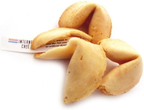 20 Party Fortune Cookies with Random Messages With Silver or Gold Foil (Gold)