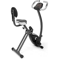 Se Puede Bajar De Peso Con Bicicleta Estatica Ultrasport Entrenador senior en casa, ideal para fitness a una edad avanzada, con computadora entrenamiento entrada baja y fácil de usar, acolchado cómodo, plegable, 8 niveles resistencia, Negro/Gris