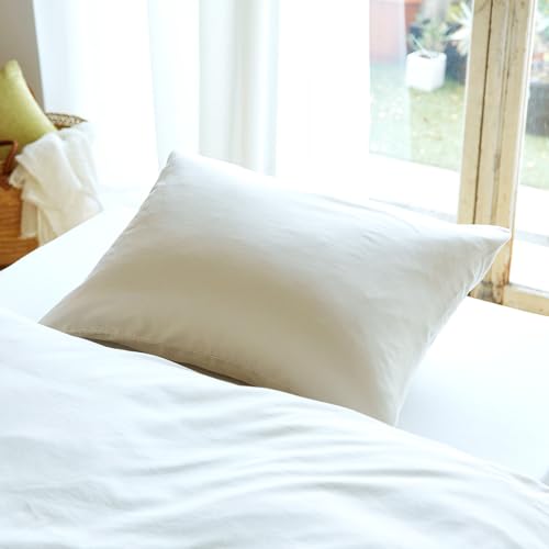 昭和西川 枕カバー 綿100% 日本製 ピロケース 63×43cm用 封筒式 軽量 和晒ガーゼ 和ざらしガーゼ 無地 ベージュ