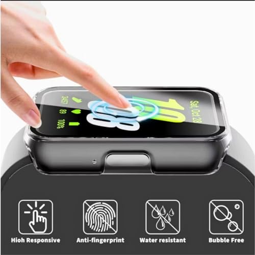 Case Película Galaxy Fit3 Protetora Smartwacht Fit3, Capa Fit 3, Capa Case Galaxy Fit 3 Cor Preto