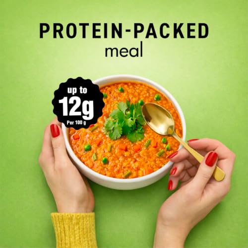 Image of Bagrry's Masala Oats- Tangy Tomato 1000g (Pack of 2, 500g Each) | Made with Whole Grain Oats | High Protein Breakfast Cereal, Snack | Dehydrated Vegetables, Spices & Herbs | High Fibre | Non- GMO | Instant Oats | No Added Preservatives & Artificial Colours