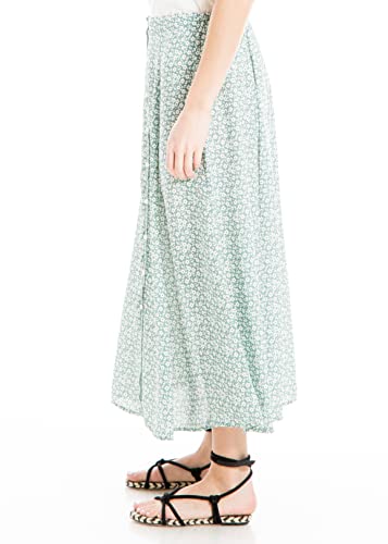 Max Studio Women's Poly Crepe Maxi Skirt with Buttons2