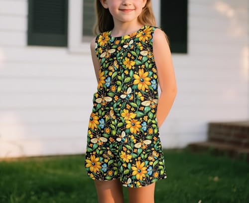 Girls Two Piece Outfit Sleeveless Crop Top High Waist Shorts Set Summer Activewear 5-14 Years4