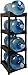 Bottle Buddy 4 Tray Water Bottle Racking Storage System, One Size, Black
