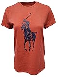 Polo Ralph Lauren Womens Big Graphic Pony T-Shirt (Small, Red)