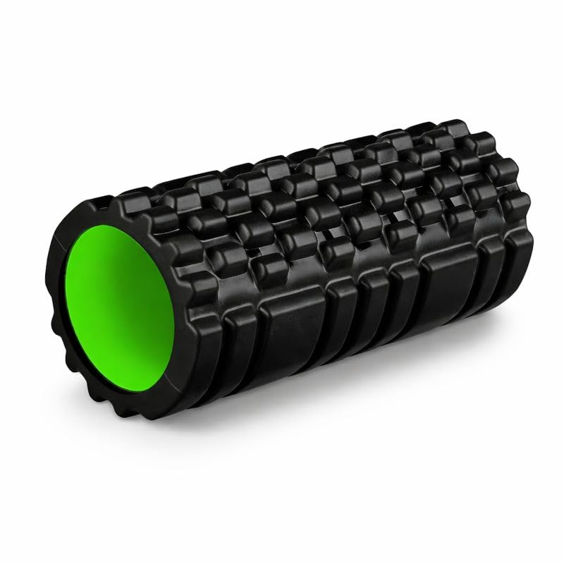 Image of PulGos Green Foam Roller 1 pack for Deep Tissue Massage | High-Density Acupressure Roller for Muscle Recovery, Back & Leg Pain Relief | Ideal for Yoga, Stretching, Home Workouts & Outdoor Use