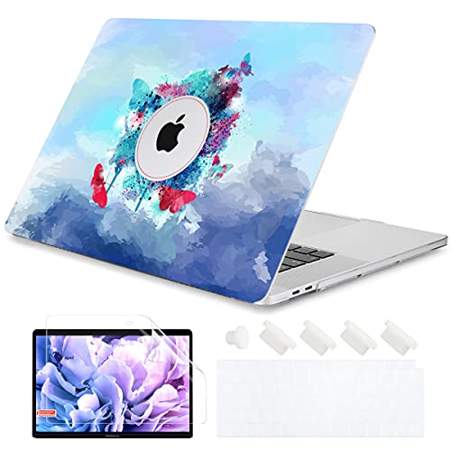 Batianda 油絵パターンシェルカバー MacBook Retina 12 インチ対応 プラスチック クリア ハードケース + JIS配列日本語キーボードカバー + ダストプラグ防塵カバー