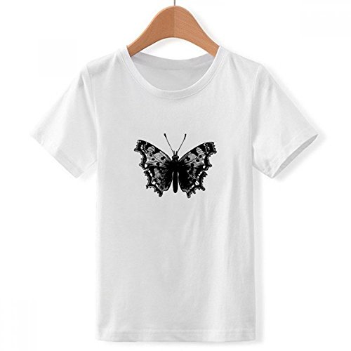 T-Shirt Noir SpeciCrew Papillon Blanc pour Garçon Tendance