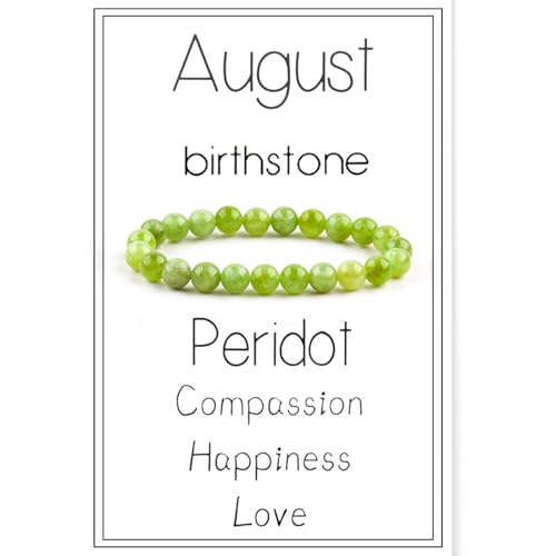 Birthstone Crystal Beads Bracelets for Women Men Colorful Stone Bracelet for Women Reduce Anxiety Zodiac Month Bracelet Birthday Graduation Gifts