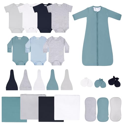 Image of littogoose Baby Layette Gift Set for Boys, 23 Piece Set, Newborn to 6 Months Baby Boy Clothes, Baby Sets for Newborn Essentials
