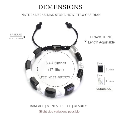 Pulsera de cristales energéticos para hombre HASKARE miniatura 4
