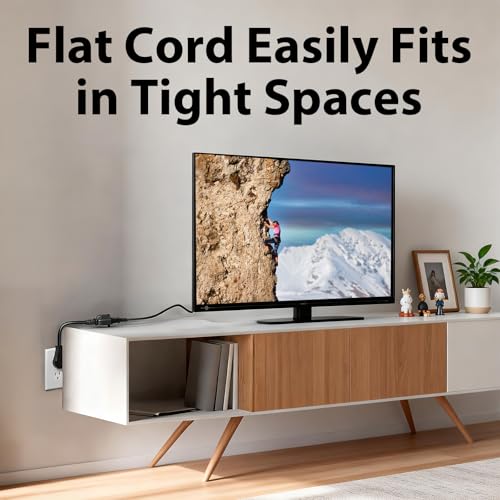 Extensión plana giratoria 360 grados, paquete de 3, 46 cm, negro miniatura 7