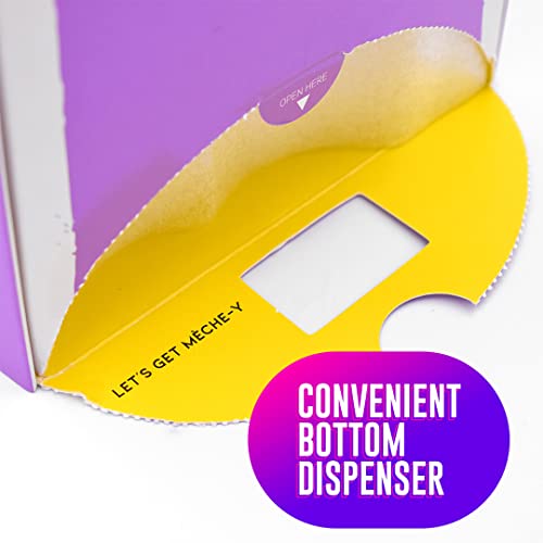 Colortrak Professional Reusable Hair Coloring Meche Sheets, Improves Color Saturation, Ideal For Bold Fantasy Hair Color, Transparent Sheets Can Be Reused, Pre-Cut, 5 X 12 Inches, 100 Sheets Per Pack #TOP3