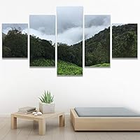 SIGNWIN 5 Panel Canvas Wall Art Greenlands for Home Decorations Ready to Hang - 60