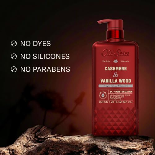 Old Spice Hand & Body Lotion for Men, Cashmere & Vanilla Wood, 20 fl oz - image 3