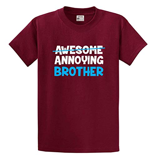 Image of Boys Kids Cotton Printed T-Shirt | Awesome Annoying Brother | Soft & Durable | Round Neck | Half Sleeves | Casual Wear for Boys
