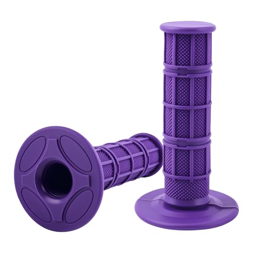 Juego de 2 empuñaduras antideslizantes de goma para manillar de motocicleta con ID izquierda de 7/8 pulgadas, ID derecha de 1 pulgada, empuñaduras universales de 7/8 pulgadas, accesorios de