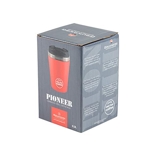 Pioneer Flasks CMG300R Taza de Viaje, 0.3 litros, Acero Inoxidable, Blanco - Imagen 4