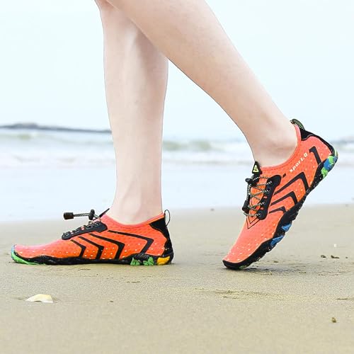 Image of SAGUARO Water Shoes for Women - Barefoot Quick-Dry Aqua Sock, Lightweight, Breathable for Swimming, Beach and Outdoor Activities Size 5.5-10.5