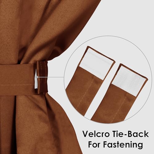 Image of Story@Home 100% True Blackout Window Curtains 5 Feet Set of 1, Brown