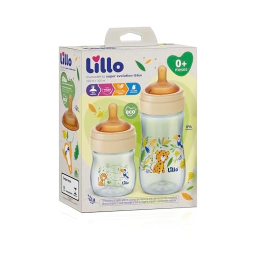 Lillo Kit De Mamadeiras Super Evolution Com Bico Látex 150Ml E 300Ml -