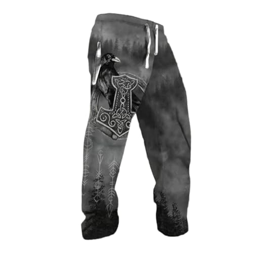 Pantalones de chándal para hombre con diseño vikingo -