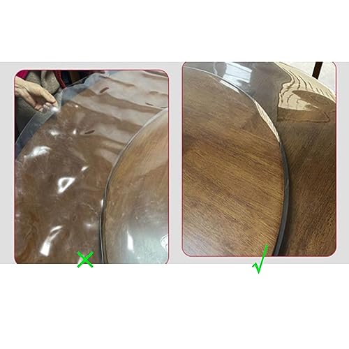 Protection table ronde PVC transparent 120cm imperméable - 7