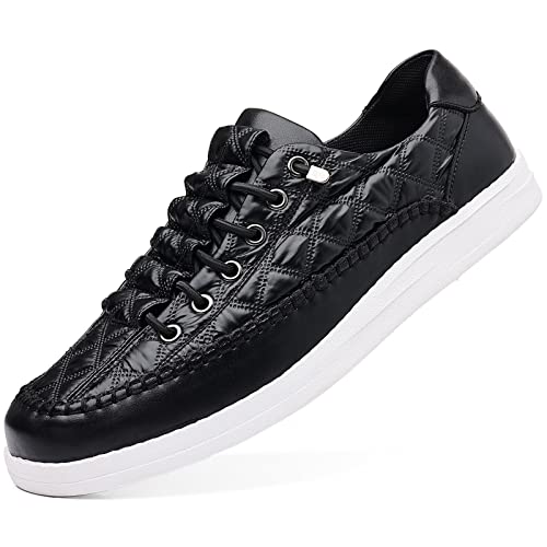 COSIDRAM Mens Stylish Casual Shoes Lightweight Comfort Loafers Walking Fashion Sneakers 12 D/Black