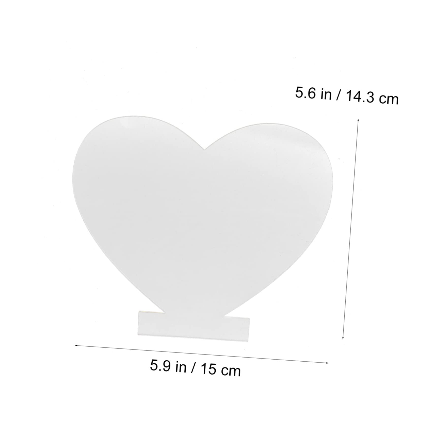 Angoily Led Light Acrylic Sheet Heart Shape Sign DIY Engraving for Wall Decor 6 Pieces