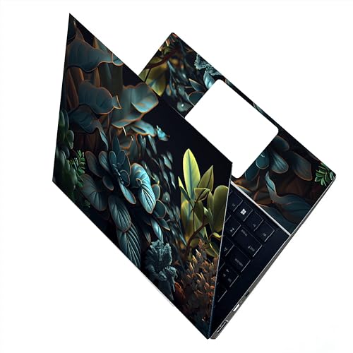 Image of Full Laptop Skin Stickers HD Quality Sticker for Laptops Upto 15.6 inch (Dustproof|Waterproof|Scratchproof|Reusable) - BE GRN Petal FL