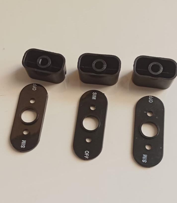 Image of Universal fit Knob for Gas Stove Replacement Parts | Long Lasting, Smooth Operation, Premium PVC On-Off Push Type 8 MM Spindle Black Knob for All Sleek Slim Modal Gas Stove (P4, Pack of-3)