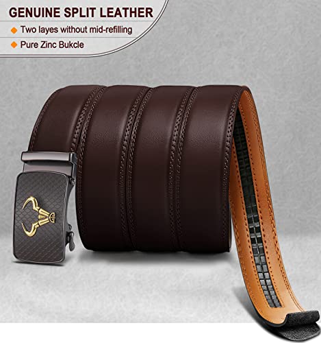 Image of Men's Belt,Bulliant Branded Ratchet Belt Of Genuine Leather For Men Dress,Size Customized