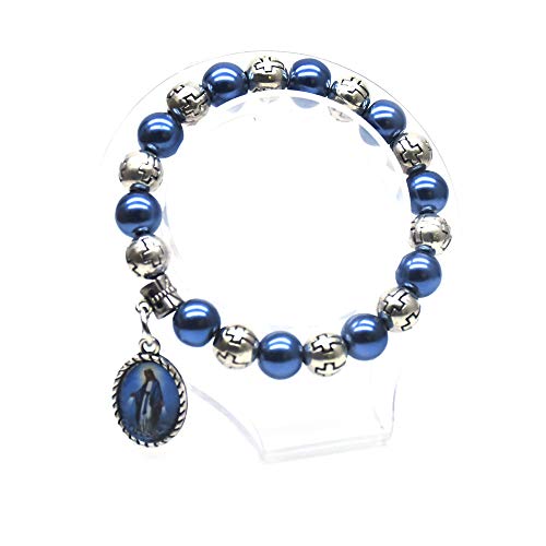 Oemoo Bead Bracelets For Women, Virgin Mary Medal String Bracelet, Rosary Strand Stretch Bracelet Religious Gifts Catholic Gifts For Women thumb #2