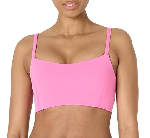 Amazon Essentials Women's Active FormFlex Buttery Soft Light Support Sweetheart Neck Yoga Sports Bra