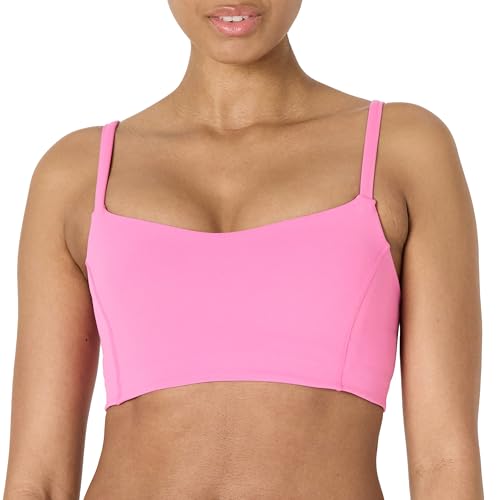 Amazon Essentials Women's Active FormFlex Buttery Soft Light Support Sweetheart Neck Yoga Sports Bra