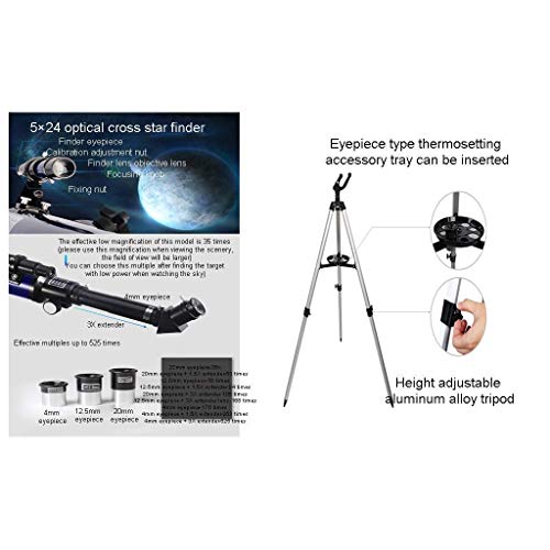 Teleskope für Astronomie Professionelle Stargazing Student Kids Telescope, 45 Grad, voll aufgerichteter Zenith-Spiegel… – Bild 8