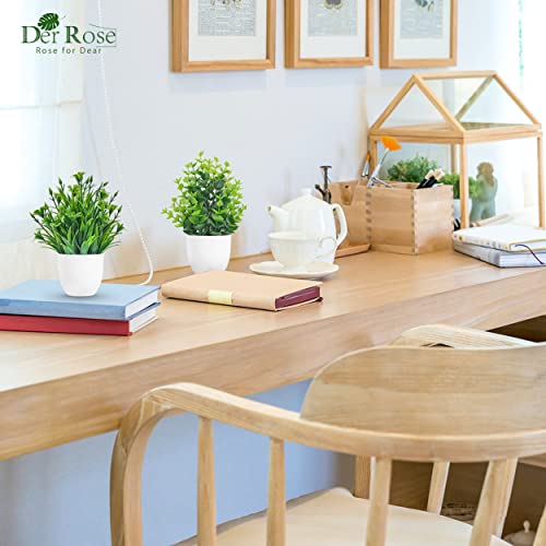 Der Rose 8 Pack Fake Plants For Living Room Decor, Artificial Plants Small Faux Plants Indoor For Home Bathroom Bedroom Farmhouse Kitchen Decor #TOP5